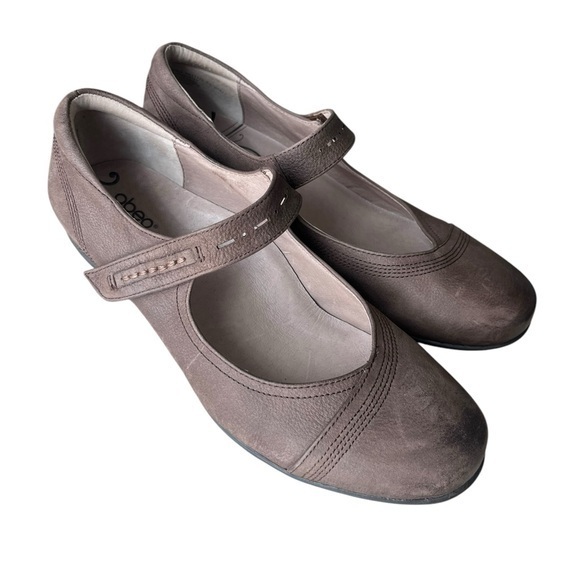 Abeo Nala Brown Leather Mary Janes Size 7 Narrow - Picture 1 of 10